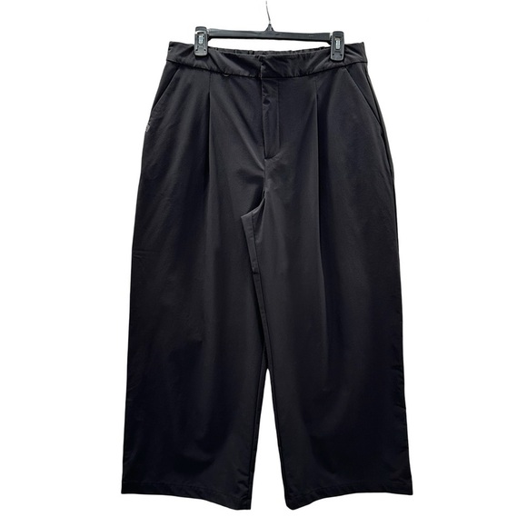 Figspro High Waisted Wide Leg Trousers Black Petite Large - Picture 5 of 12